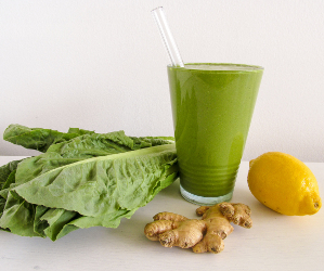 Avocado and flax (clean and green) stress relief smoothie.